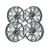 1 X ARKON OFF-ROAD Churchill 24X14 6x5.5 0 Hub -81 Offset Chrome Wheel Rim