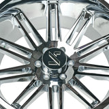 1 X ARKON OFF-ROAD Churchill 24X14 6x5.5 0 Hub -81 Offset Chrome Wheel Rim