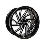 1 X ARKON OFF-ROAD Kennedy 24X14 8x6.5 0 Hub -81 Offset Black Wheel Rim