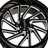 1 X ARKON OFF-ROAD Kennedy 24X14 6x5.5 0 Hub -81 Offset Black Wheel Rim