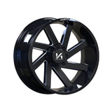 1 X ARKON OFF-ROAD Lincoln 22X12 6x5.5 0 Hub -51 Offset Black Wheel Rim