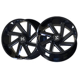 1 X ARKON OFF-ROAD Lincoln 22X12 5x5.5 0 Hub -51 Offset Black Wheel Rim