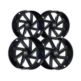 1 X ARKON OFF-ROAD Lincoln 22X14 6x5.5 0 Hub -81 Offset Black Wheel Rim