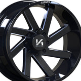 1 X ARKON OFF-ROAD Lincoln 24X14 6x5.5 0 Hub -81 Offset Black Wheel Rim