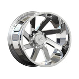 1 X ARKON OFF-ROAD Lincoln 26X14 6x5.5 0 Hub -81 Offset Chrome Wheel Rim