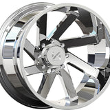 1 X ARKON OFF-ROAD Lincoln 26X14 6x5.5 0 Hub -81 Offset Chrome Wheel Rim