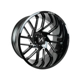 1 X ARKON OFF-ROAD Mandela 24X14 6x5.5 0 Hub -81 Offset Black Wheel Rim