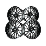 1 X ARKON OFF-ROAD Mandela 20X12 6x135 0 Hub -51 Offset Black Wheel Rim