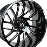 1 X ARKON OFF-ROAD Mandela 24X14 6x5.5 0 Hub -81 Offset Black Wheel Rim