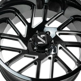 1 X ARKON OFF-ROAD Mandela 20X10 6x135 0 Hub -25 Offset Black Wheel Rim