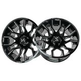 1 X ARKON OFF-ROAD Roosevelt 22X12 6x5.5 0 Hub -51 Offset Black Wheel Rim