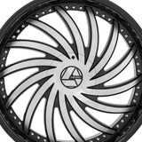 1 X Azara AZA-508 Gloss Black & Machined 22X8.5 5x112/5x114.3 74.1 Hub 38 Offset Black Wheel Rim