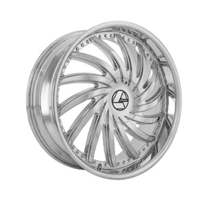 1 X Azara AZA-508 Nano Chrome 22X8.5 5x112/5x114.3 74.1 Hub 38 Offset Chrome Wheel Rim