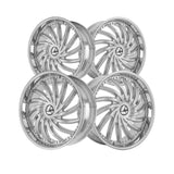1 X Azara AZA-508 Nano Chrome 22X8.5 5x112/5x114.3 74.1 Hub 38 Offset Chrome Wheel Rim