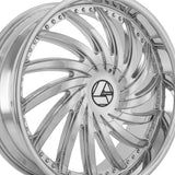 1 X Azara AZA-508 Nano Chrome 22X8.5 5x112/5x114.3 74.1 Hub 38 Offset Chrome Wheel Rim