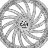1 X Azara AZA-508 Nano Chrome 22X8.5 5x112/5x114.3 74.1 Hub 38 Offset Chrome Wheel Rim