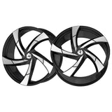 1 X Azara AZA-524 Gloss Black & Machined 22X8.5 5x112/5x114.3 74.1 Hub 38 Offset Black Wheel Rim