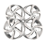 1 X Azara AZA-524 Nano Chrome 22X9.5 5x115/5x120 74.1 Hub 15 Offset Chrome Wheel Rim