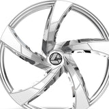 1 X Azara AZA-524 Nano Chrome 22X9.5 5x115/5x120 74.1 Hub 15 Offset Chrome Wheel Rim