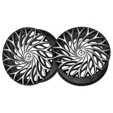 1 X Azara AZA-525 Gloss Black & Machined 28X9.5 Blank 78.1 Hub 15 Offset Black Wheel Rim