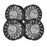 1 X Azara AZA-525 Gloss Black & Machined 28X9.5 Blank 78.1 Hub 15 Offset Black Wheel Rim