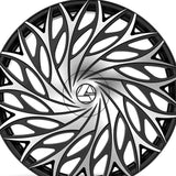 1 X Azara AZA-525 Gloss Black & Machined 28X9.5 Blank 78.1 Hub 15 Offset Black Wheel Rim