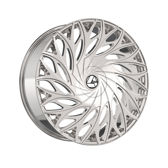 1 X Azara AZA-525 Nano Chrome 18X8 5x112/5x114.3 74.1 Hub 35 Offset Chrome Wheel Rim