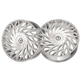 1 X Azara AZA-525 Nano Chrome 22X9.5 5x115/5x120 74.1 Hub 15 Offset Chrome Wheel Rim