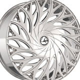 1 X Azara AZA-525 Nano Chrome 22X9.5 5x115/5x120 74.1 Hub 15 Offset Chrome Wheel Rim