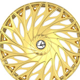 1 X Azara AZA-525 Nano Gold 24X9 5x115/5x120 78.1 Hub 32 Offset Gold Wheel Rim