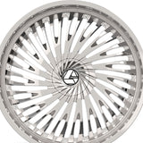 1 X Azara AZA-526 Nano Chrome 22X8.5 5x112/5x114.3 74.1 Hub 38 Offset Chrome Wheel Rim