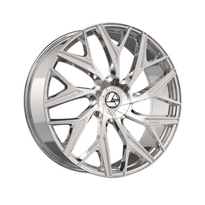 1 X Azara AZA-527 Nano Chrome 22X9.5 6x135/6x139.7 108 Hub 22 Offset Chrome Wheel Rim