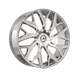 1 X Azara AZA-527 Nano Chrome 22X9.5 Blank 78.1 Hub 15 Offset Chrome Wheel Rim