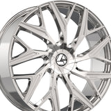 1 X Azara AZA-527 Nano Chrome 22X8.5 5x112/5x114.3 74.1 Hub 38 Offset Chrome Wheel Rim