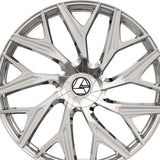 1 X Azara AZA-527 Nano Chrome 22X8.5 5x112/5x114.3 74.1 Hub 38 Offset Chrome Wheel Rim