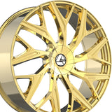 1 X Azara AZA-527 Nano Gold 20X8.5 5x112/5x114.3 74.1 Hub 35 Offset Gold Wheel Rim