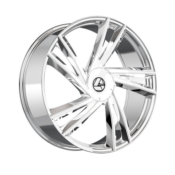 1 X Azara AZA-529 Nano Chrome 20X8.5 5x112/5x114.3 74.1 Hub 35 Offset Chrome Wheel Rim