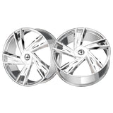 1 X Azara AZA-529 Nano Chrome 22X9.5 5x115/5x120 74.1 Hub 15 Offset Chrome Wheel Rim