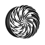 1 X Azara AZA-531 Gloss Black & Machined 18X8 5x100/5x114.3 74.1 Hub 35 Offset Black Wheel Rim