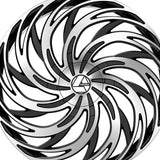 1 X Azara AZA-531 Gloss Black & Machined 28X9.5 Blank 78.1 Hub 15 Offset Black Wheel Rim