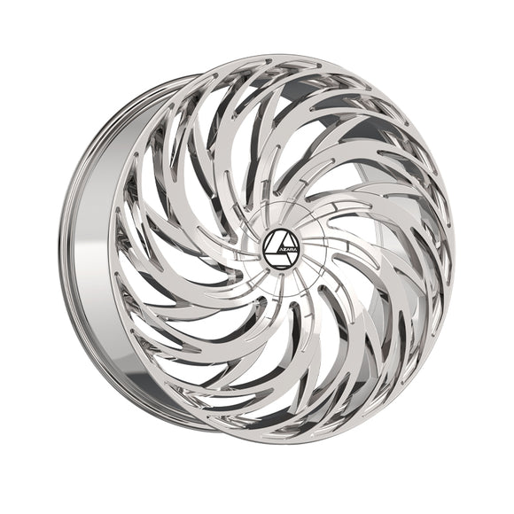 1 X Azara AZA-531 Chrome 28X9.5 Blank 78.1 Hub 15 Offset Chrome Wheel Rim