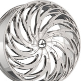 1 X Azara AZA-531 Chrome 28X9.5 Blank 78.1 Hub 15 Offset Chrome Wheel Rim