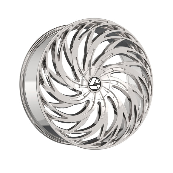 1 X Azara AZA-531 Nano Chrome 22X8.5 5x112/5x114.3 74.1 Hub 38 Offset Chrome Wheel Rim