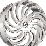 1 X Azara AZA-534 Nano Chrome 24X9 5x115/5x120 78.1 Hub 32 Offset Chrome Wheel Rim