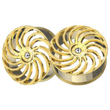 1 X Azara AZA-534 Nano Gold 24X9 5x115/5x120 78.1 Hub 15 Offset Gold Wheel Rim
