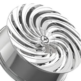 1 X Azara AZA-535 Chrome 30X9.5 Blank 78.1 Hub 15 Offset Chrome Wheel Rim