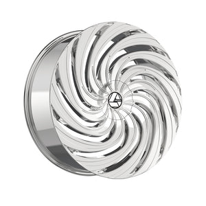 1 X Azara AZA-535 Nano Chrome 22X8.5 5x114.3/5x120 74.1 Hub 38 Offset Chrome Wheel Rim