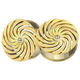 1 X Azara AZA-535 Nano Gold 24X9 5x115/5x120 78.1 Hub 32 Offset Gold Wheel Rim