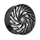 1 X Azara AZA-536 Gloss Black 30X9.5 Blank 78.1 Hub 15 Offset Black Wheel Rim