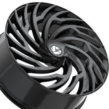 1 X Azara AZA-536 Gloss Black 26X9.5 6x135/6x139.7 87.1 Hub 22 Offset Black Wheel Rim